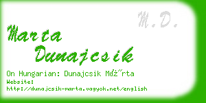 marta dunajcsik business card